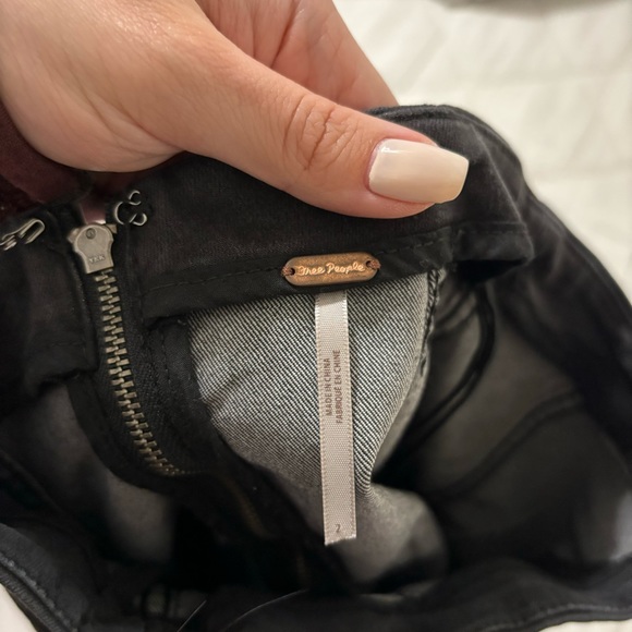 Free People Black Jean Stretch Skirt - Picture 3 of 3